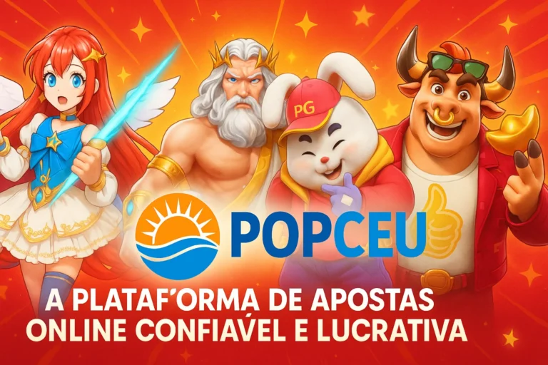 POPCEU - A Plataforma de Apostas Online Confiável e Lucrativa, com personagens de jogos animados.